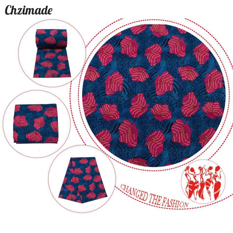 Chzimade 1Yard Ankara African Batik Fabric Handmade Polyester Real Wax Fabric For Party Dress Diy Sewing Crafts