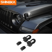 SHINEKA Engine Bonnets for Jeep Wrangler jl Hood Latch ABS Engine Lower Hood Latch+Upper Hood Catch Bracket for Jeep JL