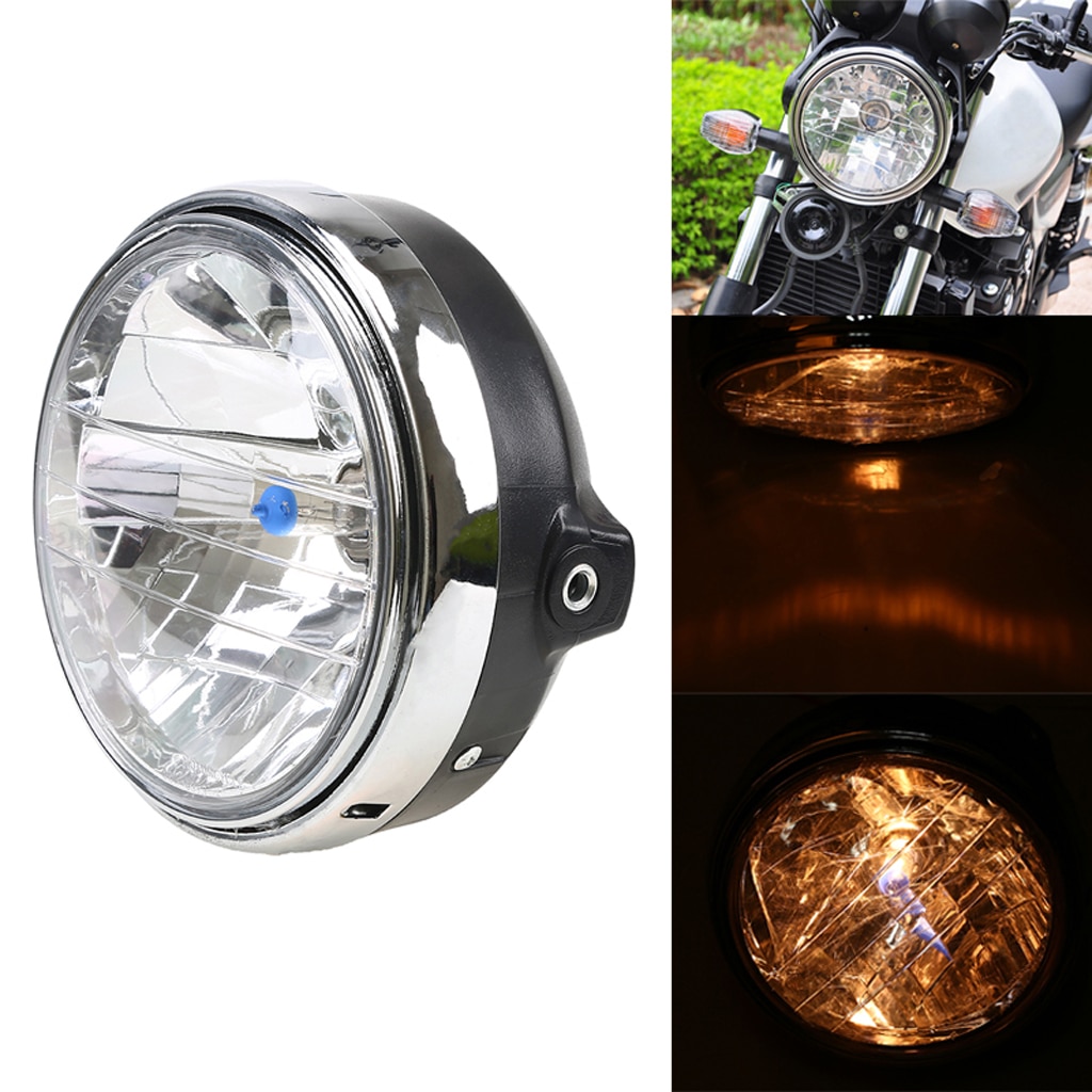 12V Motorcycle Chrome Halogeen Koplamp Lamp Voor Honda CB400/CB500/CB1300 Voor Hornet 250 Voor Hornet 600 Koplamp Farol