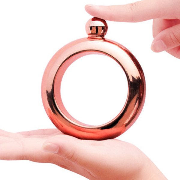 Bangle Bracelet Hip Flask 100ml Portable Round Chic Wine Bottle Whiskey Vodka Alcohol Drinkware
