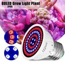 2 Stuks Plant Grow Light Bulb E27 Bloem Volledige Spectrum Greenhouse Indoor