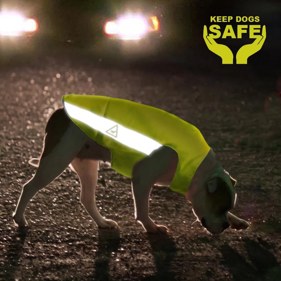 Reflective Dog Vest Clothes High Visibility Small Large Dogs Safety Vests Harness For Outdoor Hiking Walking With Paw