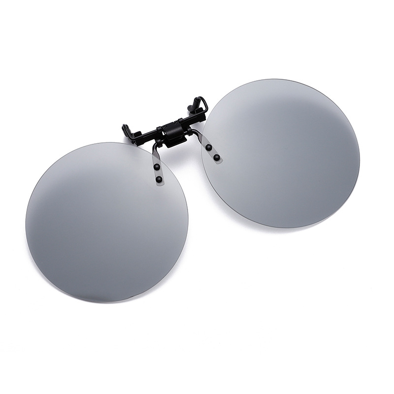Uv400 clip-on lenzen Anti-reflecterend gepolariseerde clip-on lenzen Randloze clip-on zonnebril voor dagelijks nachtelijk rijden: Bruin