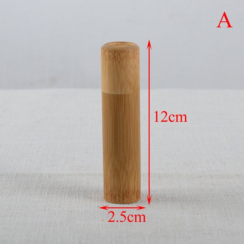 Naturligt bamburör för tandborste miljövänlig reseväska handgjord 21cm bambu tandborströr bärbar reseförpackning 1pc
