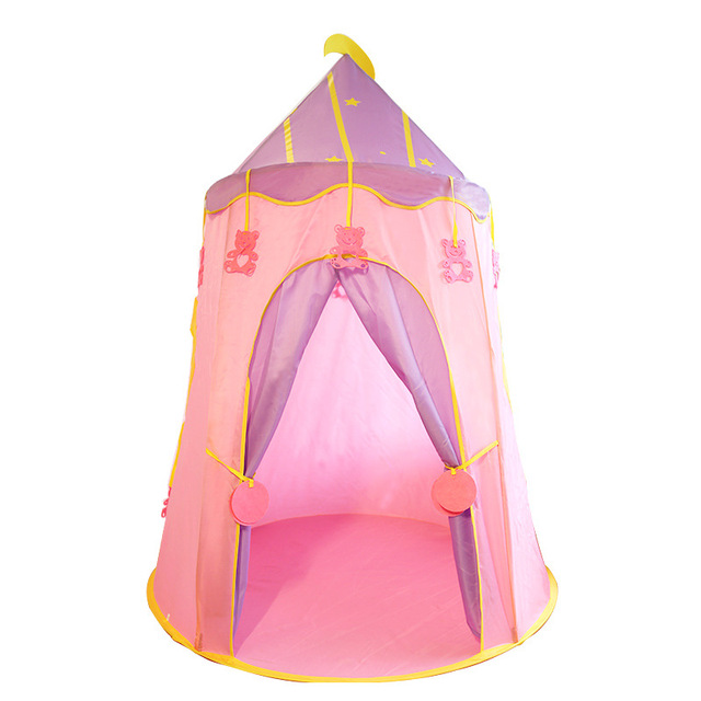 Draagbare Kids Star Playhouse Opvouwbare Tent Kinderen Kasteel Yurt Verjaardag Kind Boy Girl Room Decor Play House Toy Tenten: Roze