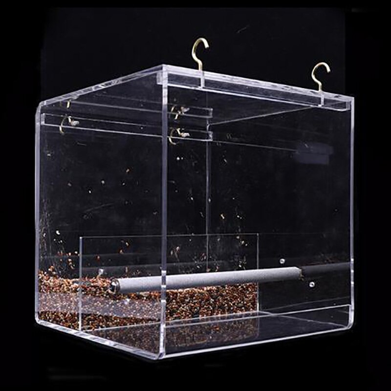 Automatic Bird Feeder Acrylic Automatic Parrot Fee... – Grandado - Large Parrot Aviary Bird Automatic Feeding And Care Systems Installation