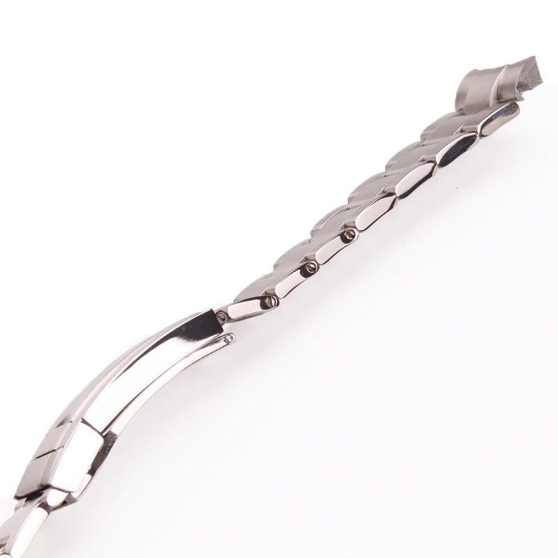 20mm 316L acier inoxydable bracelets de montre Bracelet argent brossé métal incurvé fin remplacement lien déploiement fermoir Bracelet de montre