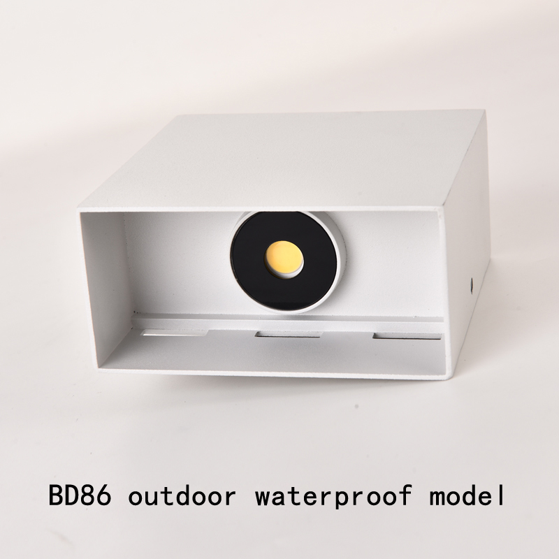 6w 12w . led-væglampe i aluminium, firkantet led-væglampe, vandtæt,  ip65 stk . gårdhave, have, sengebord, soveværelse, vægdekoration, kunst