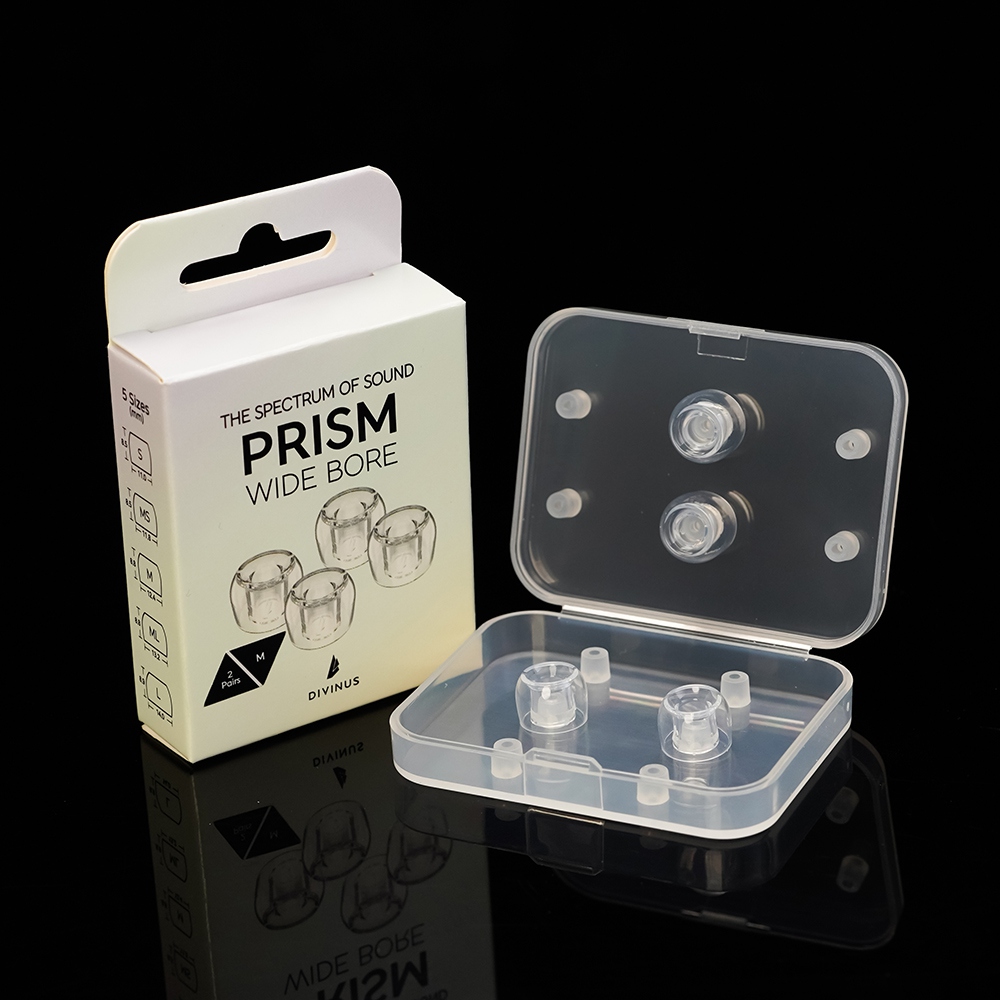 Divinus Prism Wide Bore LSR Earphone Eartips For 4-6mm Nozzle, Earphone Ear Tips for Dunu Davinci, AFUL Performer 5+2, JUZEAR: Lvory