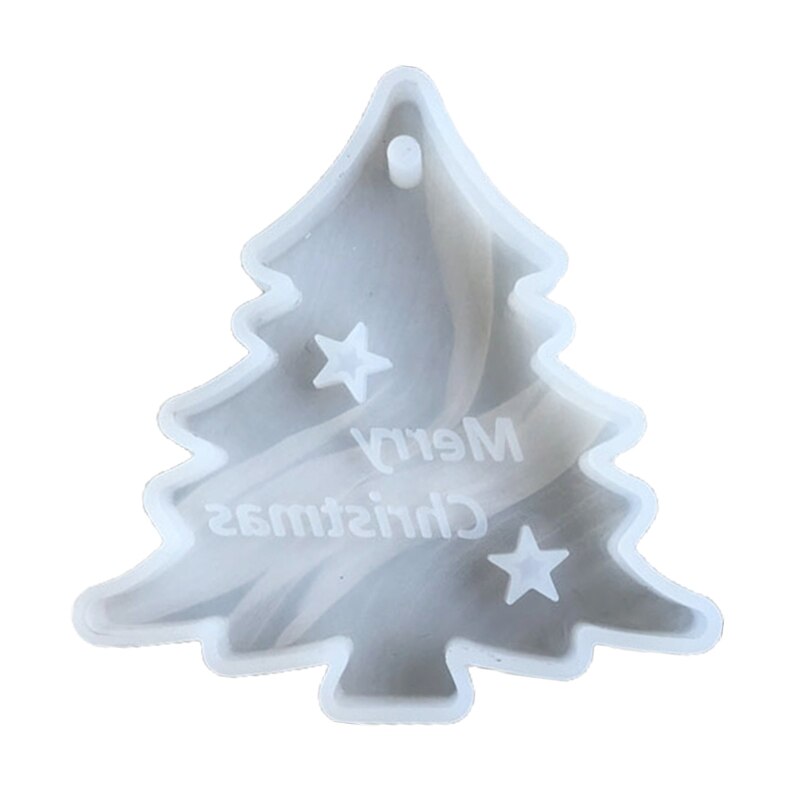 Christmas Tree Bell Elk Pendant Silicone Mould - Crystal Epoxy Resin Casting Form: Red