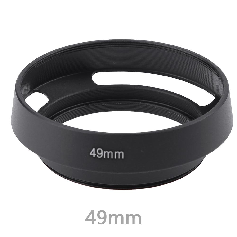 49mm 55mm 58mm 57mm Black Metal Vented Curved Lens Hood DSLR Camera Mount for Leica Canon Nikon Lens Adapter