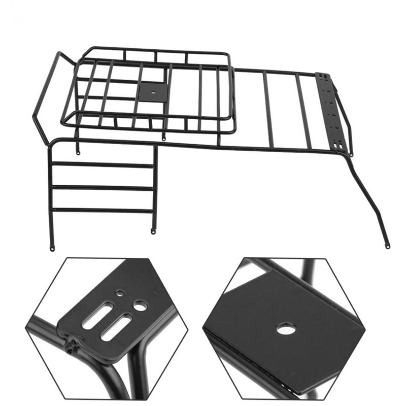 Metall Dach Gestell rollen KäFeige & LED Licht Für 1/10 Rc Raupe axial Scx10 31m Radstand Körper Hülse