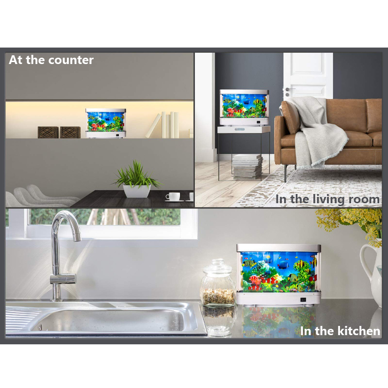 Kunstmatige Tropische Aquarium Decoratieve Nachtlampje Virtuele Oceaan Dynamische Led Tafellamp Schattige Kamer Inrichting