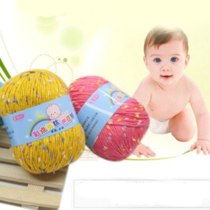 Fil de coton au lait pour bébé, fil de cachemire pour tricot à la main, fil de laine peigné au Crochet coloré, couture