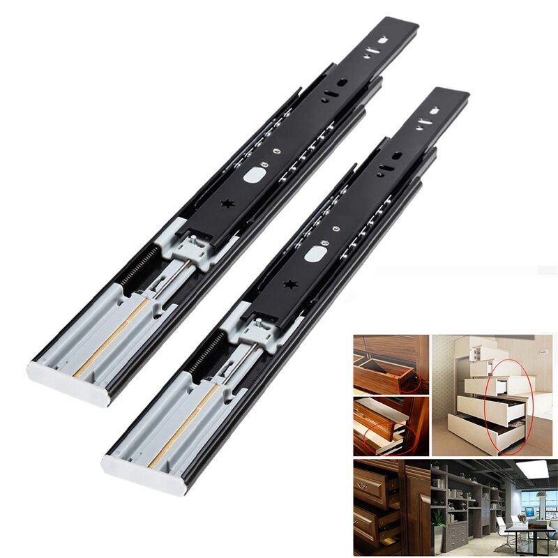10 "-20" Lade Schuif Rail Soft Close Lade Rail Slide Rail Drie-Sectie Kast Slide Rail meubels Hardware