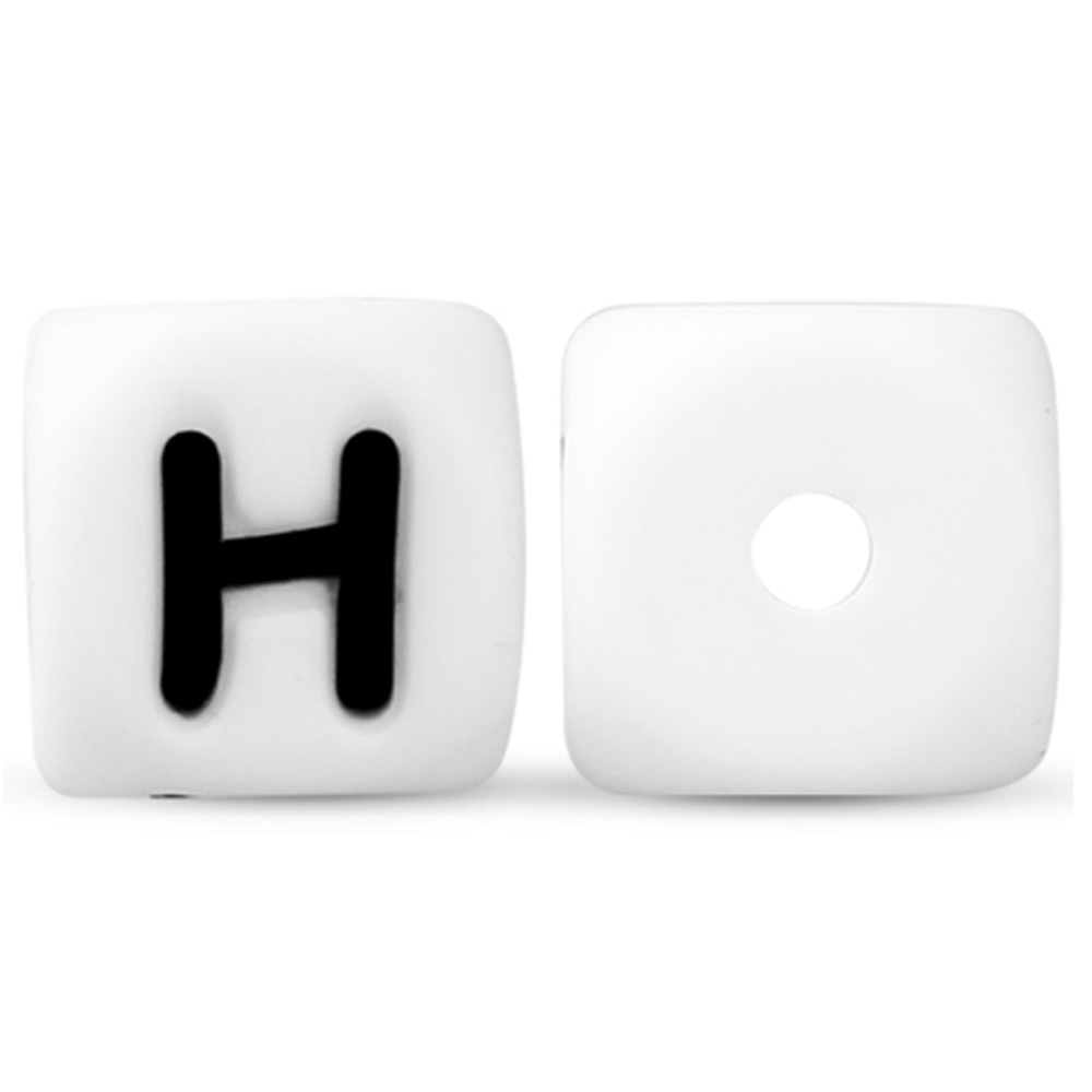 10 Stuks 12mm Brief Siliconen Kralen Kubus Wit Alfabet Kralen A-Z Losse Afstand Kralen Diy Armband Sieraden Accessoires: YELLOW