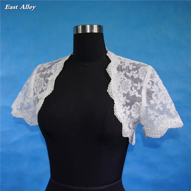 Neue SPITZE Hochzeit Jacke/Bolero Braut Kleid Zubehör Lagerbier Weiß/Elfenbein