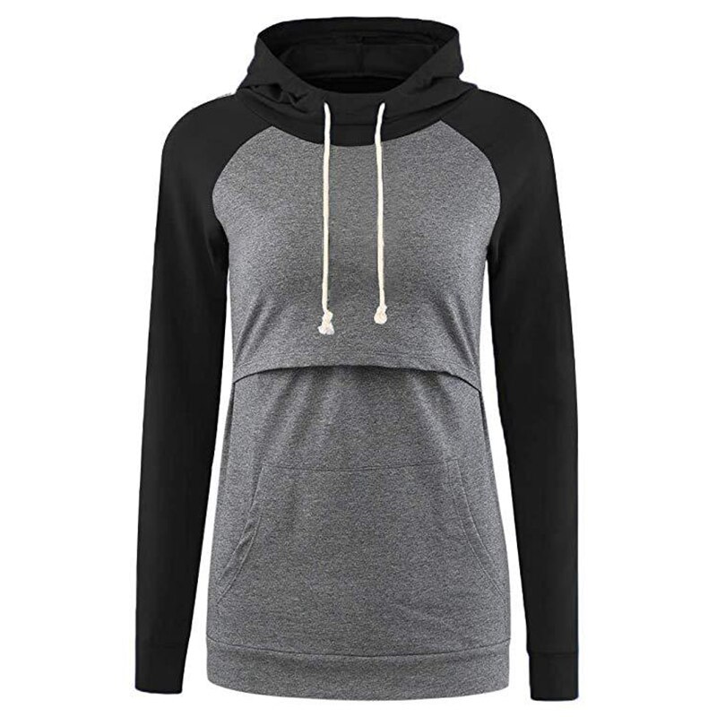 Autumn Casual Hoodies Women Maternity Nursing Pullover Breastfeeding Hoodies Pregnant Women Mother Breast Feeding Sweatshirt