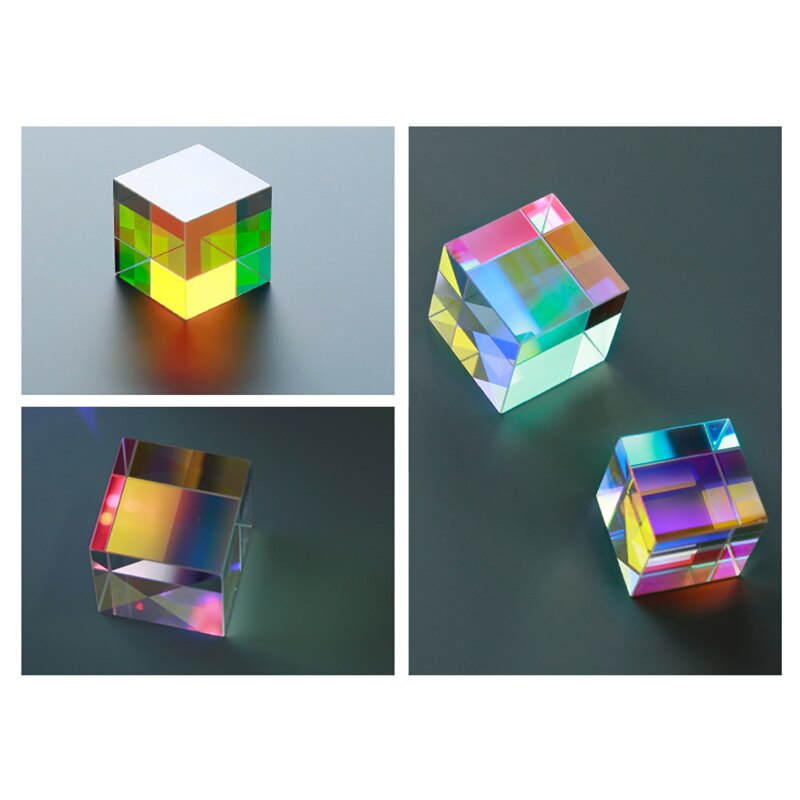 Creatieve Transparante Kleurrijke Kristal Magische Kubus Kunstmatige Crystal Cube Licht Van Prisma Voor Paar Kinderen