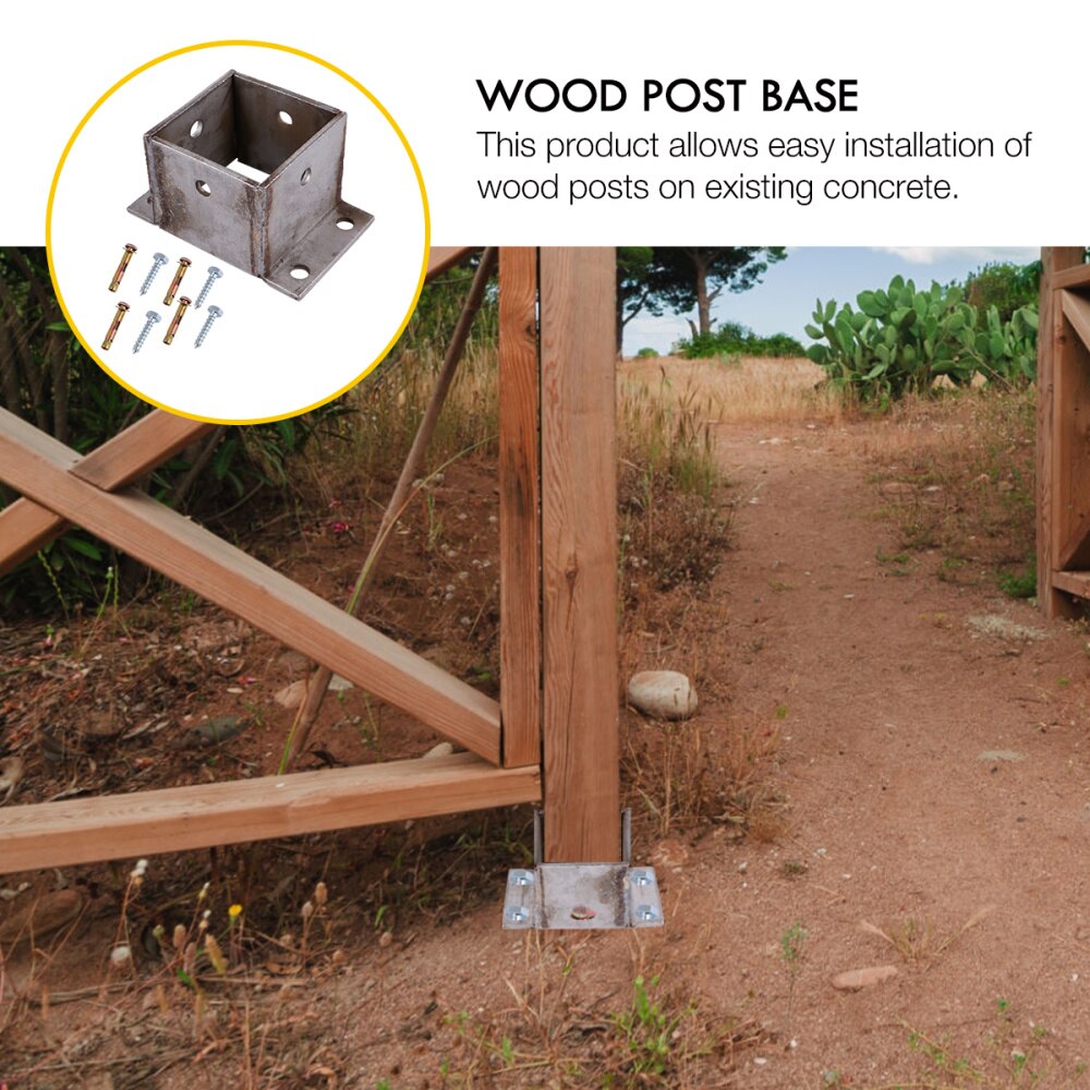 Stainless Steel Wood Post Base Cover for Deck Porch Handrail Railing Support Trim Anchor Fence Post Base Bracket (Silver)