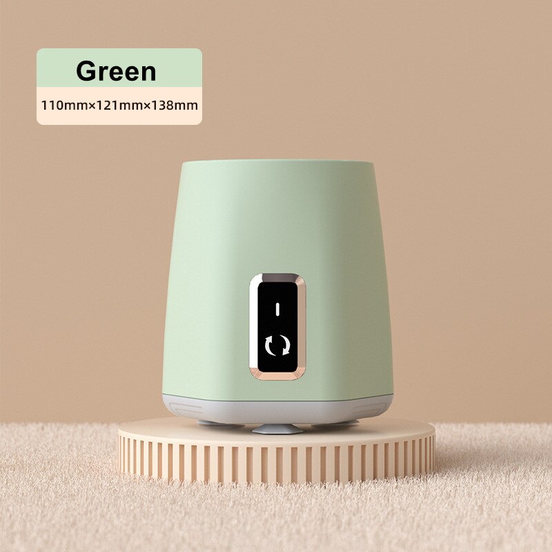 Mélangeur intelligent de lait en poudre pour bébé, Rechargeable par USB, avec veilleuse, doux, 3 niveaux réglables: green