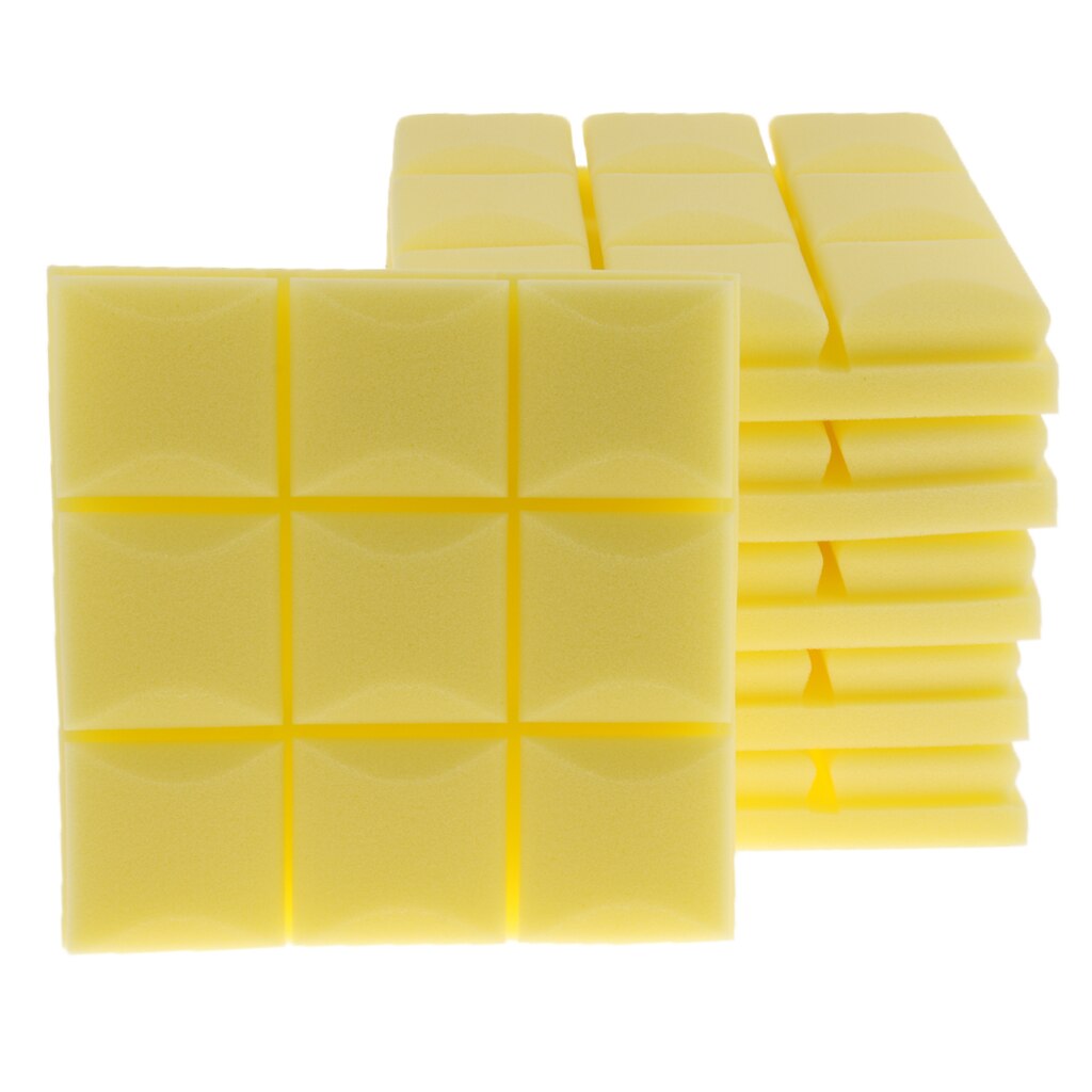 6 Pieces Studio Soundproofing Foam Panel for Home Entertainment Theatre 9.84 x 9.84 x 1.97inch