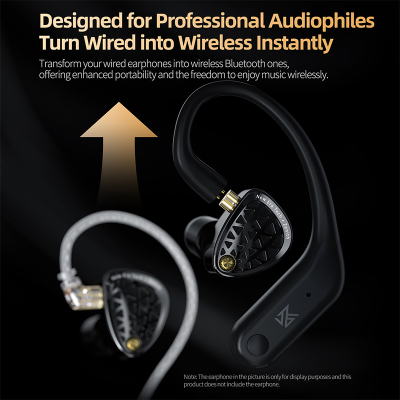 KZ AN01 Cable de gancho para la oreja mejorado inalámbrico cancelación de ruido ANC compatible con Bluetooth 5,4 C-Pin LDAC HD decodificación de Audio Compatible