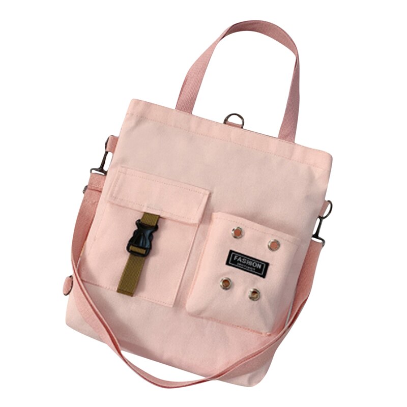 2022 Fashion Classic Simple Messenger Bag donna corea del sud Chic postino Bag Lady Student Canvas Cute Schoolbag: Pink
