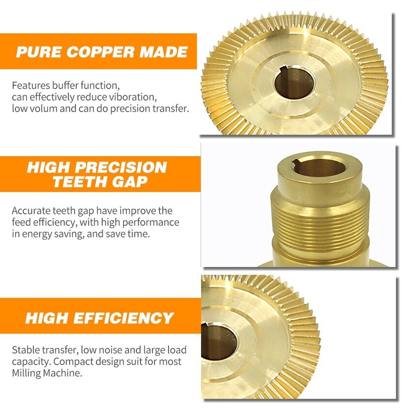 Milling Machine Bevel Gear Spiral Bevel Gear Bronze Gear For Servo Power Feeder Straight/Left/Right Tooth