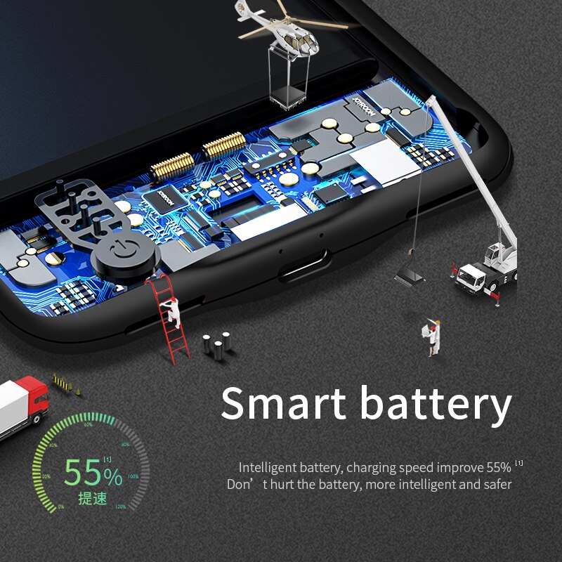 JAVY etui na ładowarkę do iPhone 6 6S 7 8 Plus przenośna ładowarka do banku mocy Ultra Slim Powerbank do ładowania