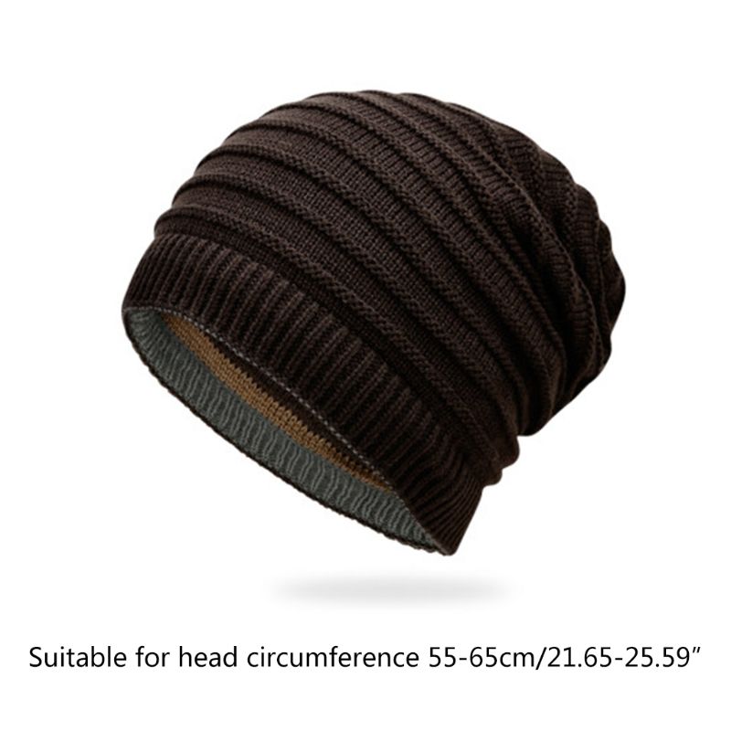 Vinter unisex strikket lue trend Dobbel-bruk skjerf herre kvinner sikring lokk