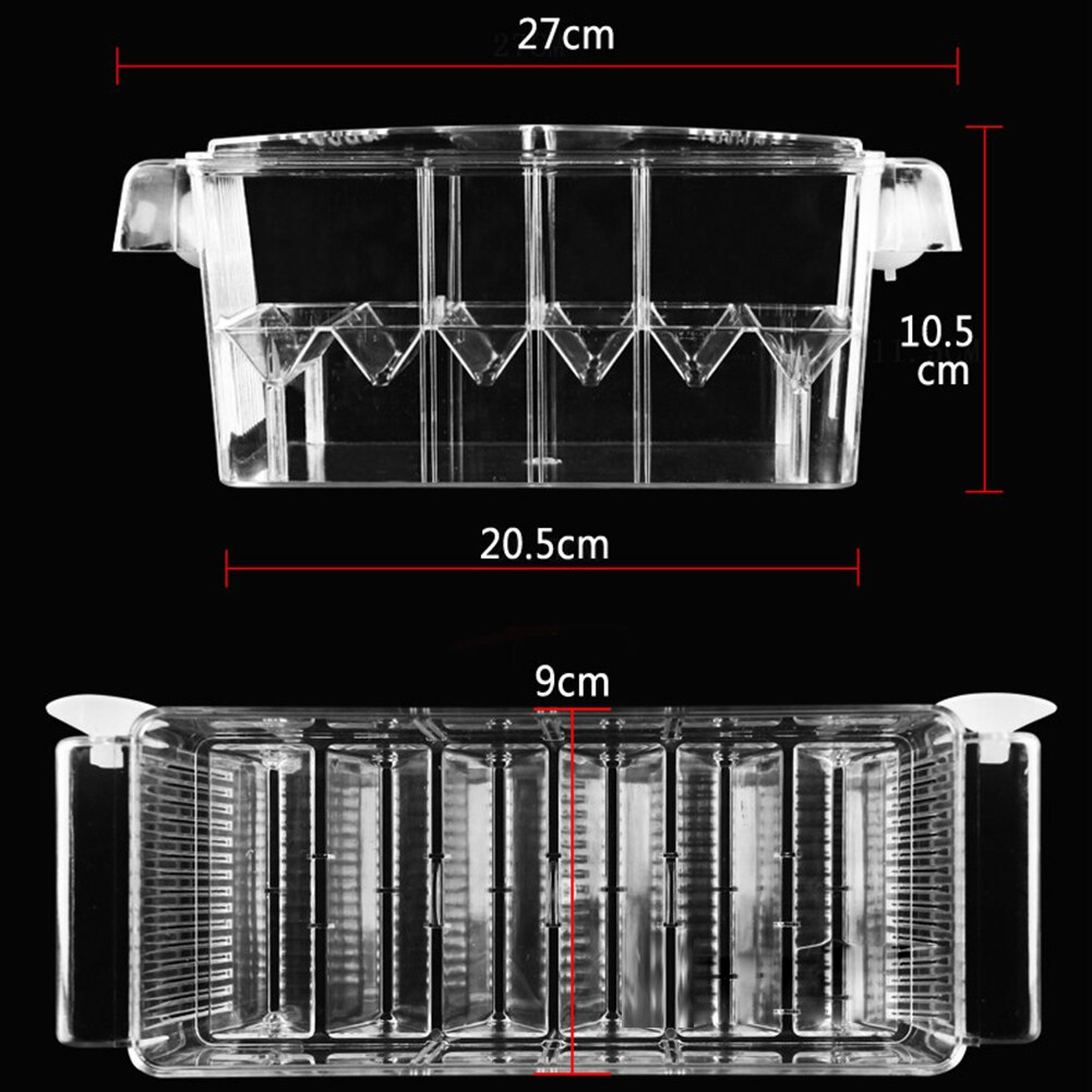 Transparent Aquarium Floating Breeding Box Guppy Betta Double Layer Fish Tank For Breeding Hatchery Isolation