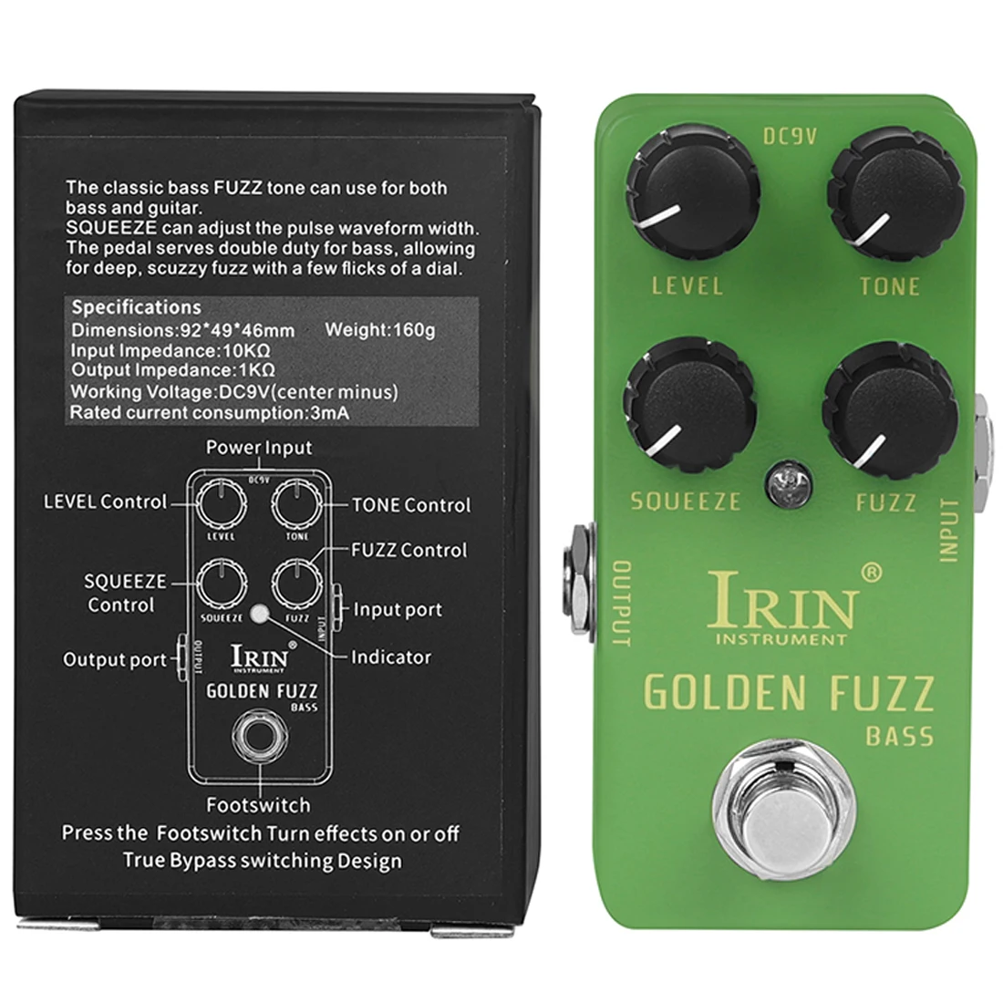 IRIN Guitarra Effect Pedal Compression Fuzz Overdrive Distortion Boost Bass True Bypass Pedals Electric Guitar Accessories