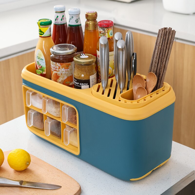 Multi-functional punch-free spice rack large capac... – Grandado