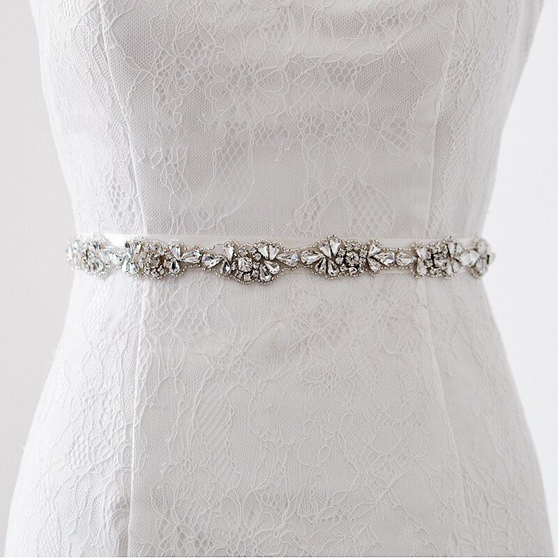 Cinturón De vestido De Novia cinturón para cintura De Novia con cuentas De cristal, color blanco marfil, barato