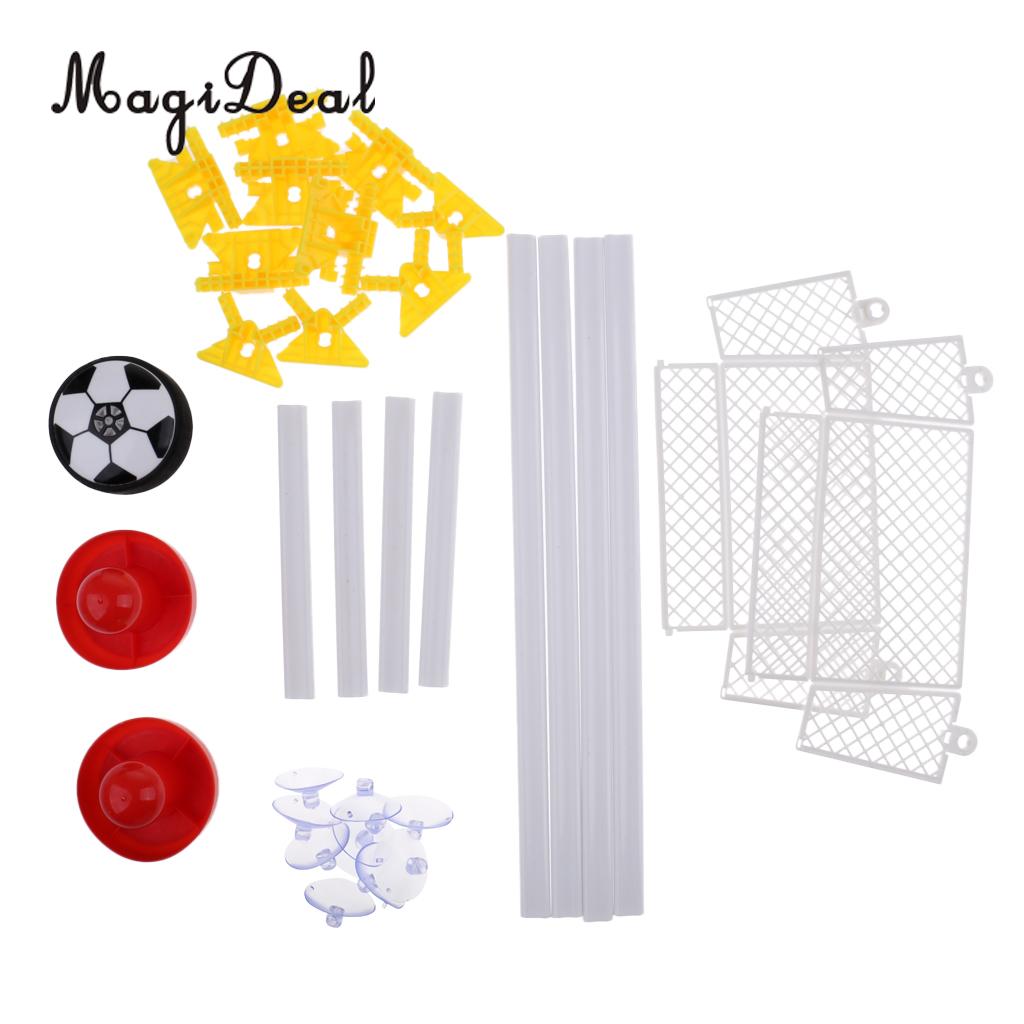 Magideal låve mini lufthockey sveveball innendørs fotball fotball sport lekesett 1 ball  + 2 skyvere  + 2 havn + monteringsutstyr