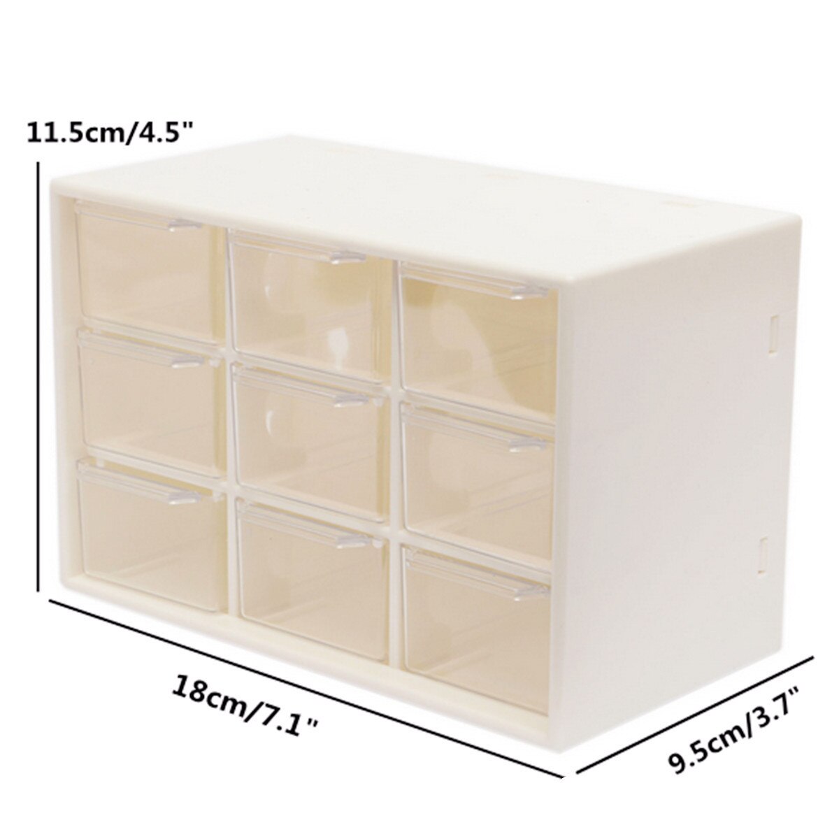 Plastic 9 Lattice Portable Mini Jewelry Storage Box Debris Cabinets Lattice Portable Amall Drawer Sorting Grid Desktop Supplies