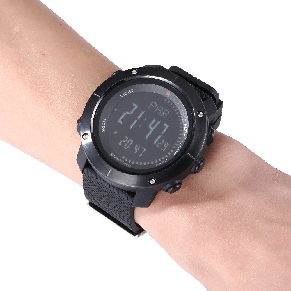 Sunroad Sport Outdoor Horloges Klimmen Mannen Horloge Kompas Stappenteller Barometer Weersverwachting Waterdichte Horloges Voor Mannen