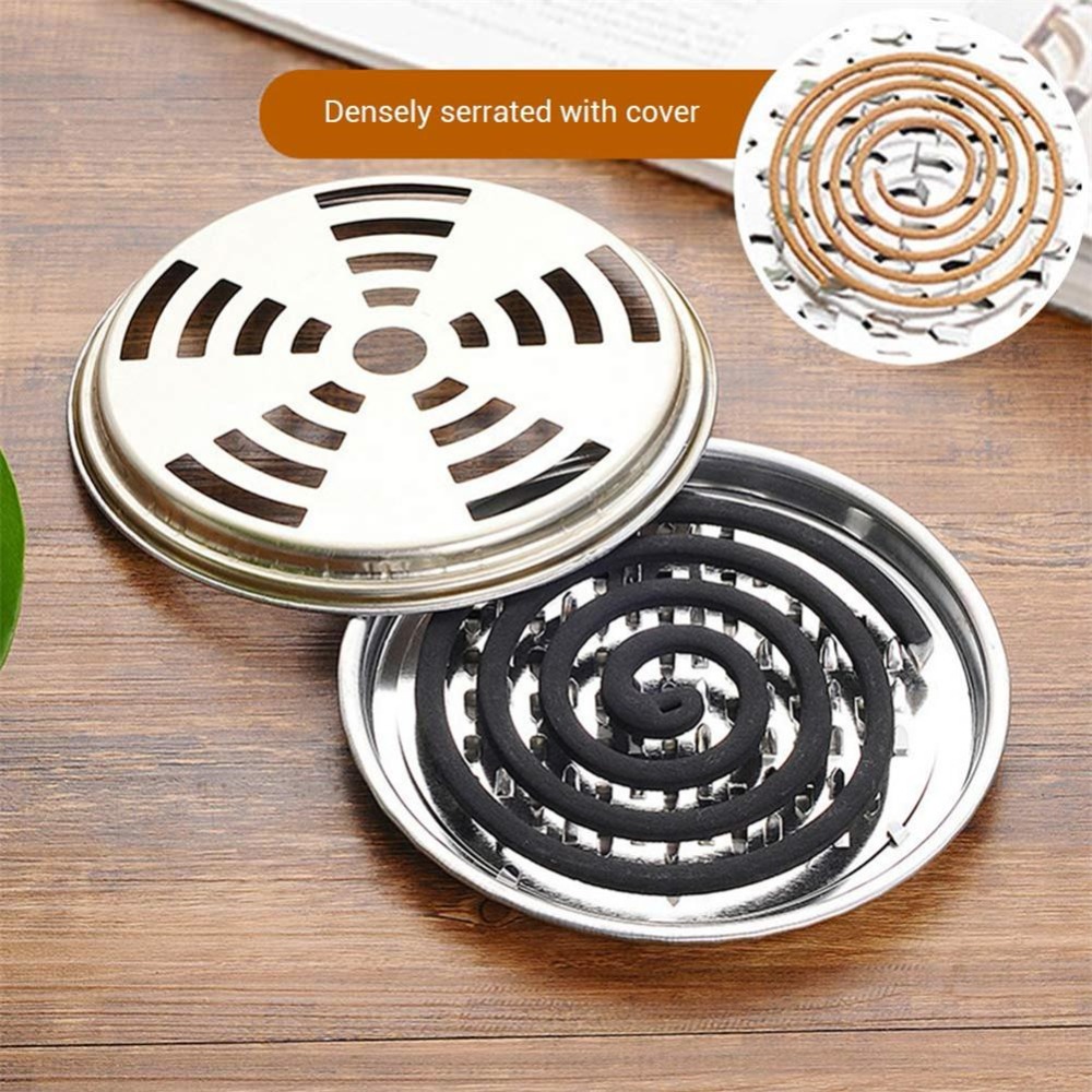 Sommer anti-myg forsyning transportabel myggespiral holder hotel metal afvisende stativ med dæksel saft anti moustique bakke