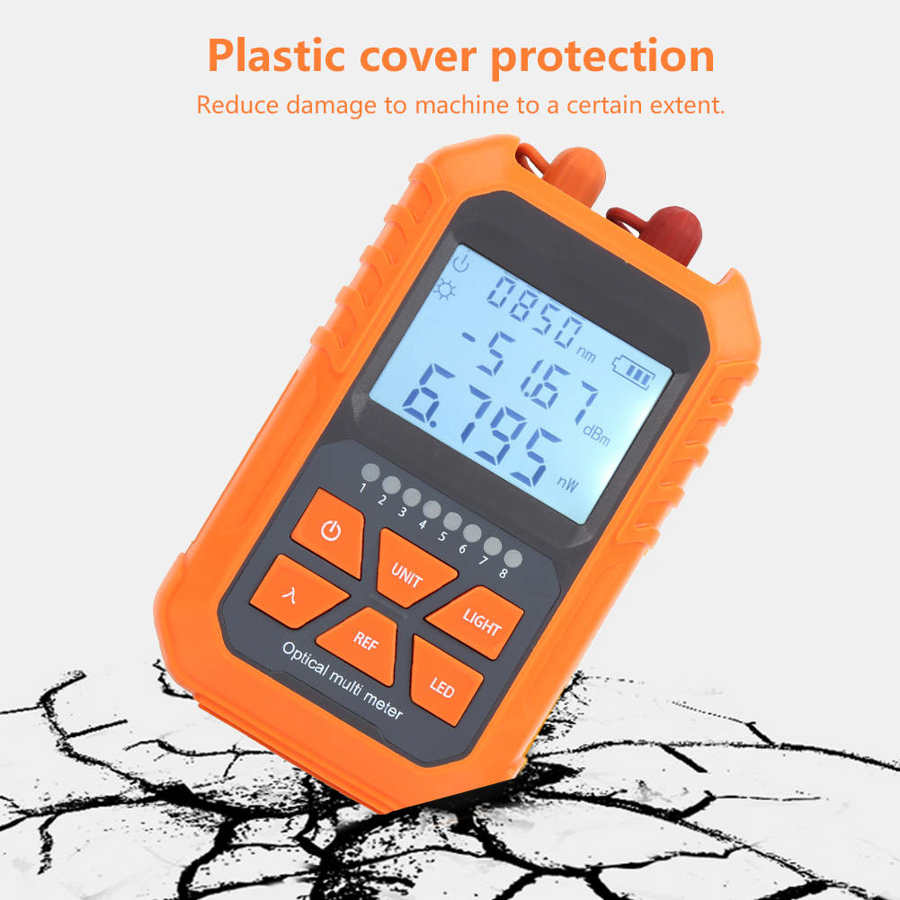 DC3-6V FC/SC/ST compteur de puissance optique-70 à + 3dB testeur d'atténuation de la lumière rouge testeur de fibres optiques mémoire de longueur d'onde tout-en-un