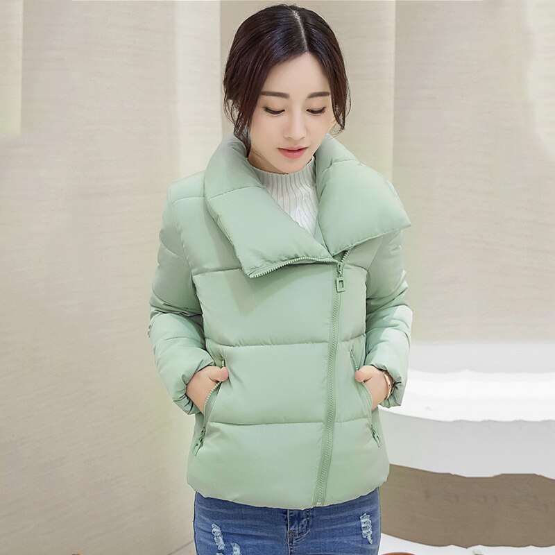 Vinter mujer parkas solid jacka dam plus size vindtät stativ krage solid tjock casual kappa femme kobieta kurtka