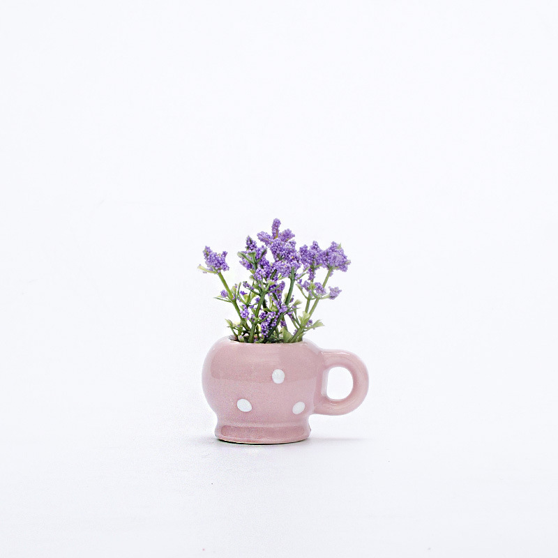 Ceramics Refrigerator Magnet Sticker Flower Vase Fridge Magnets Refrigerator Magnets Home Decor Mini Bonsai Plant Fridge Magnets: Dark Grey