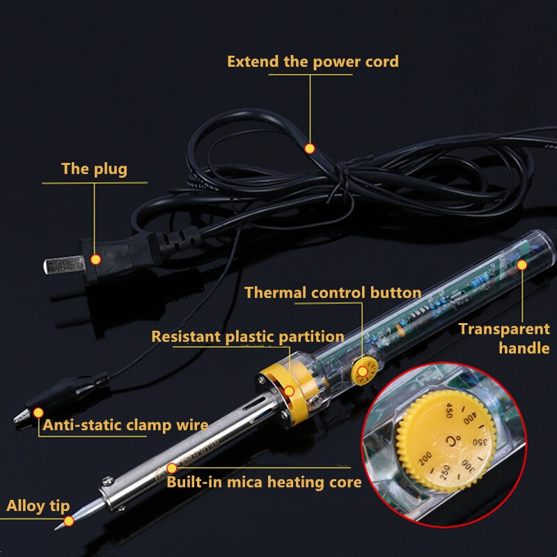 Pyrography Tools Kit Handmade Sealing Machine Line Iron Leather Electric Soldering Iron Handmade Pyrography Tools Kit
