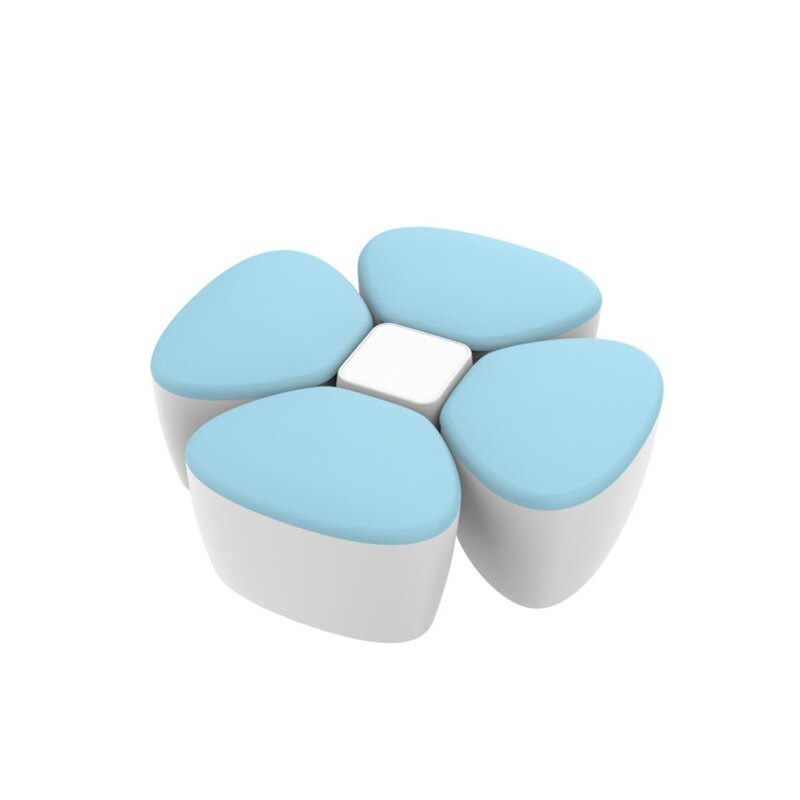 Vier Klavertje Draagbare Babyvoeding Opbergdoos Essentiële Granen Baby Melkpoeder Doos Waggel Snacks Container: Blue