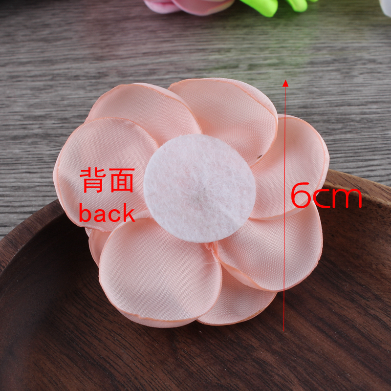 Flores de satén quemadas para el cabello, accesorios para el cabello, flores de tela Floral asadas para ramo de bodas, diademas de 10 piezas y 6CM
