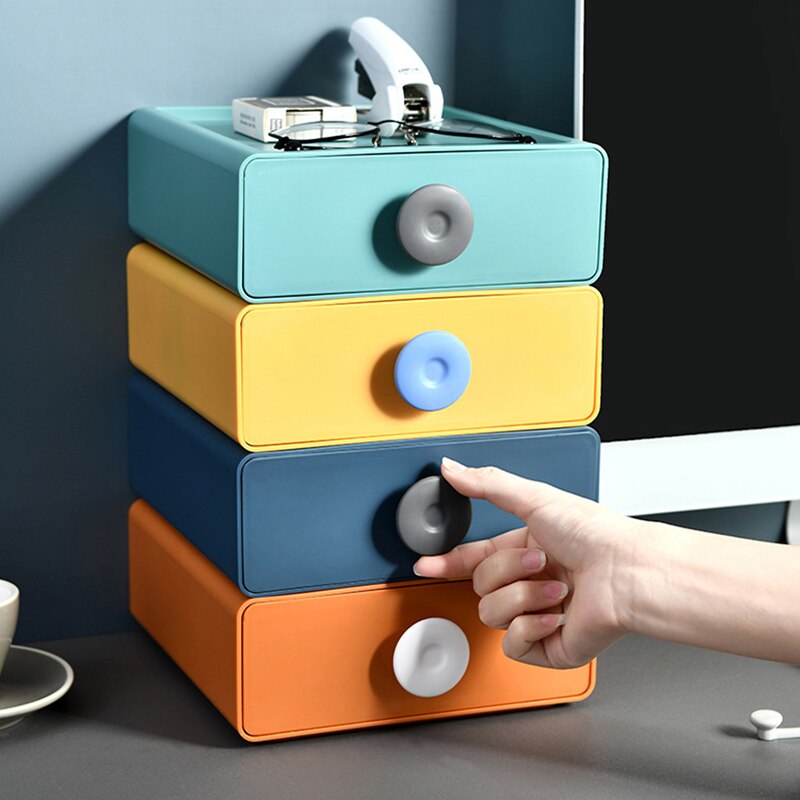 Stackable Plastic Storage Box With Drawer Waterproof Letter Holder File Rack Stationary Desk Organizer Home Office Accessories