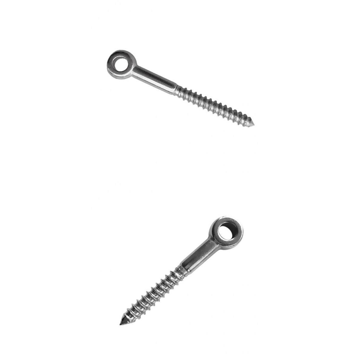 2 Pieces Marine Grade 316 Stainless Steel Threaded Screw Lifting Eye Bolt