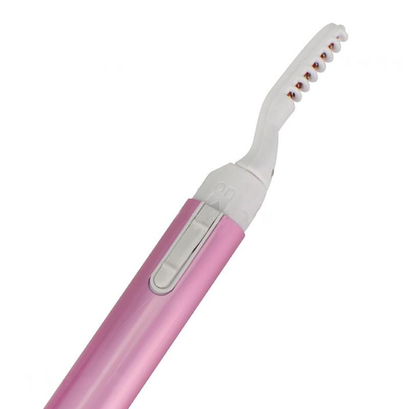 Recourbe-cils chauffant électrique, Style stylo rose, outil de maquillage