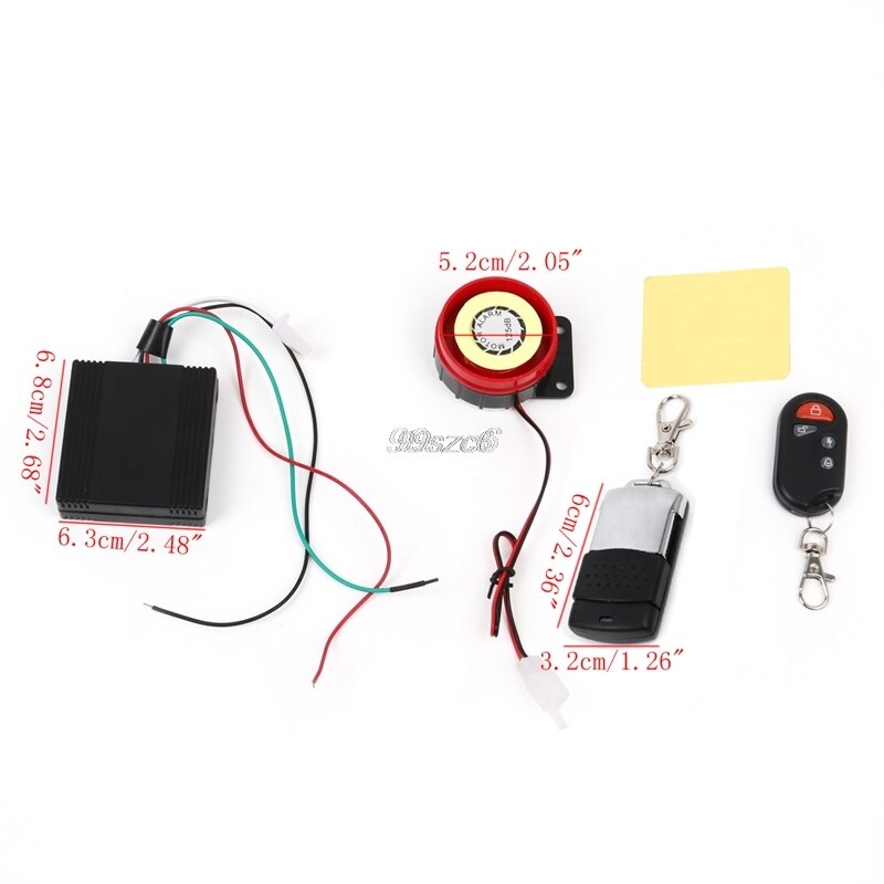 1PC accensione elettrica scooter sistema di allarme di sicurezza auto telecomando 12V antifurto moto moto parti del motociclo