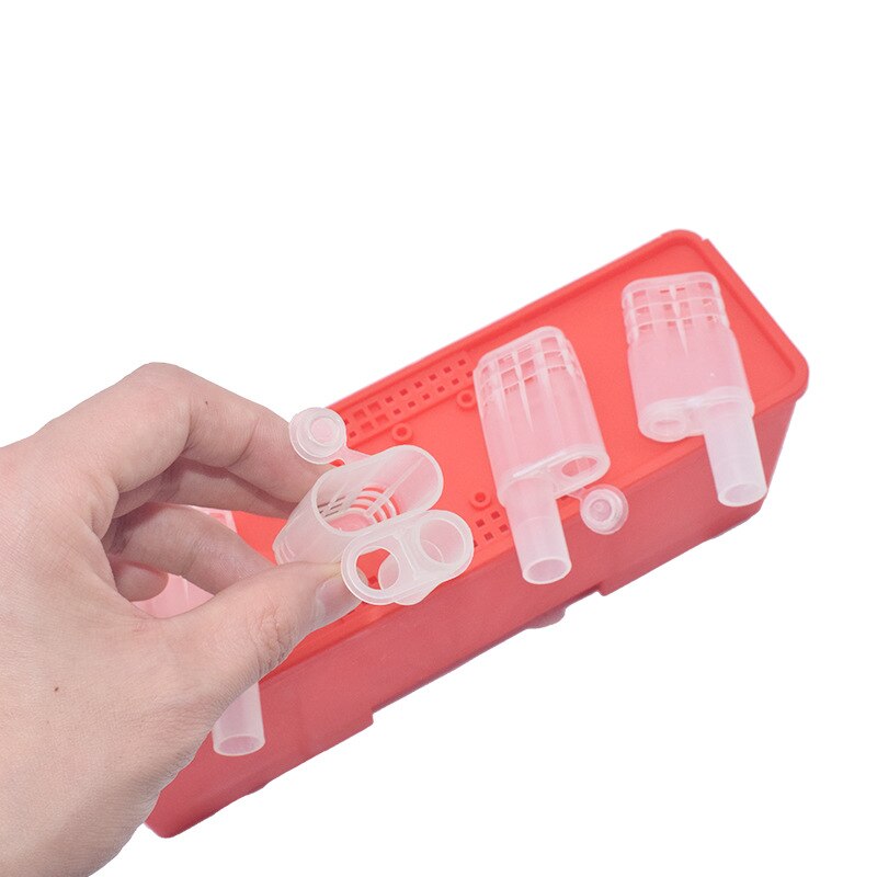 1PC Red Beekeeping Queen Bees Boxs with 20PCS Bee King Rearing Equipment Cell Incubator Beekeeper Tool